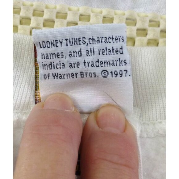 Vintage 1997 Looney Tunes Taz Im Lucky Sweatshirt St. Patricks Day Large White - Picture 5 of 12